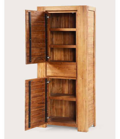 Kutaya - Schrank / Kleiderschrank aus massivem Teakholz