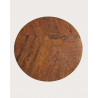 Prague - Table repas ronde en bois massif et pied tulipe doré D110 cm 6 pers