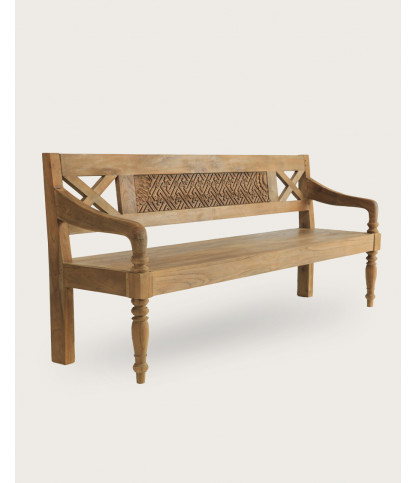 Yumi - Solid teak wood bench
