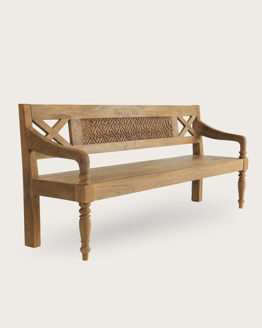 Yumi - Banco de madera maciza de teca