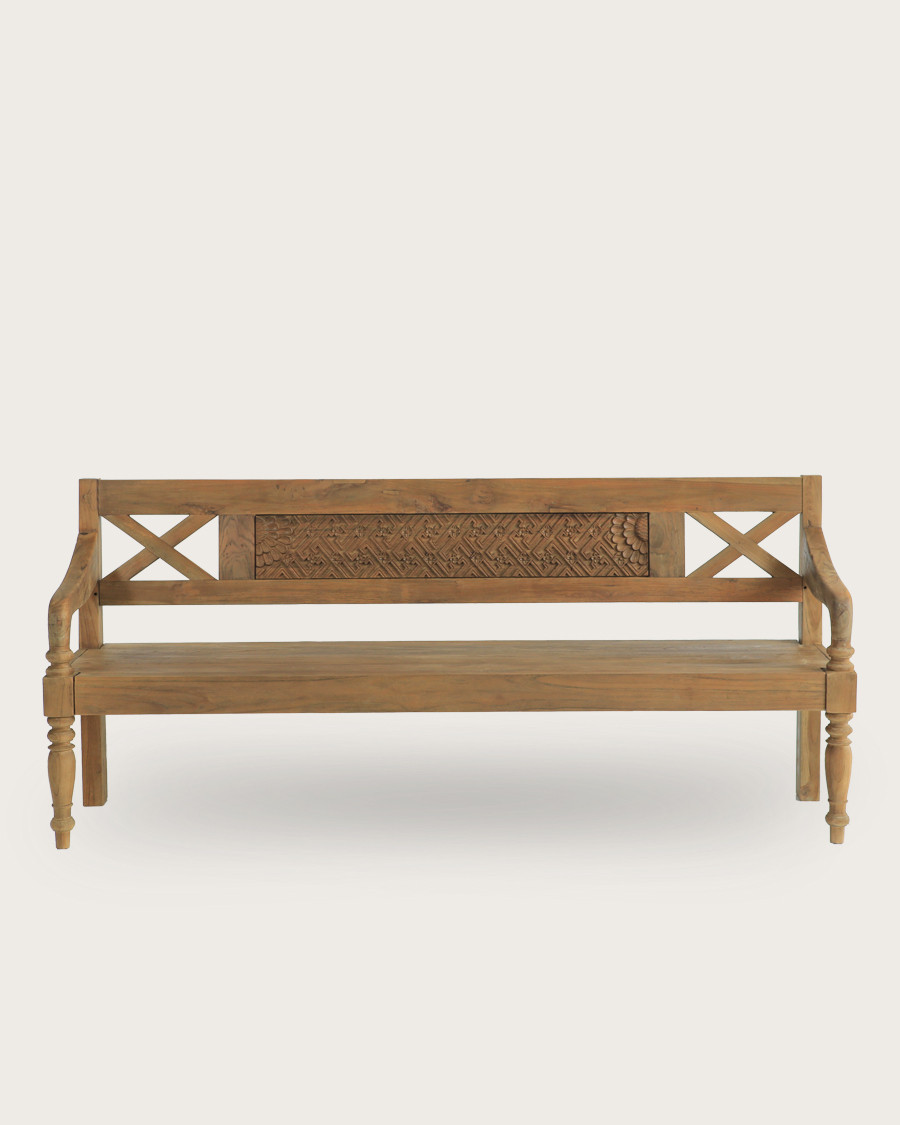 Yumi - Banco de madera maciza de teca
