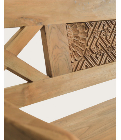 Yumi - Solid teak wood bench