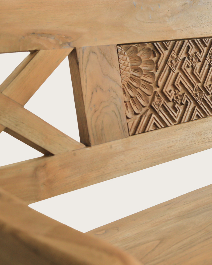 Yumi - Solid teak wood bench