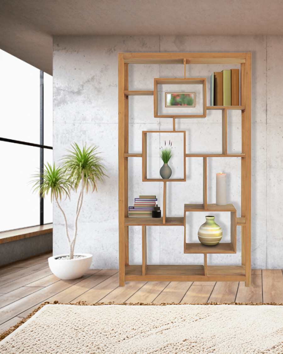 Maze - Solid Teak Wood Shelf