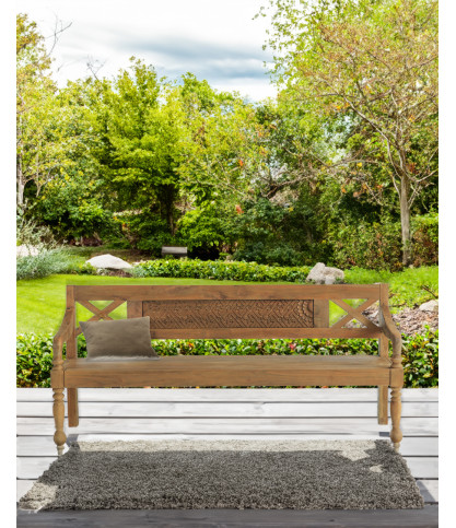 Yumi - Solid teak wood bench