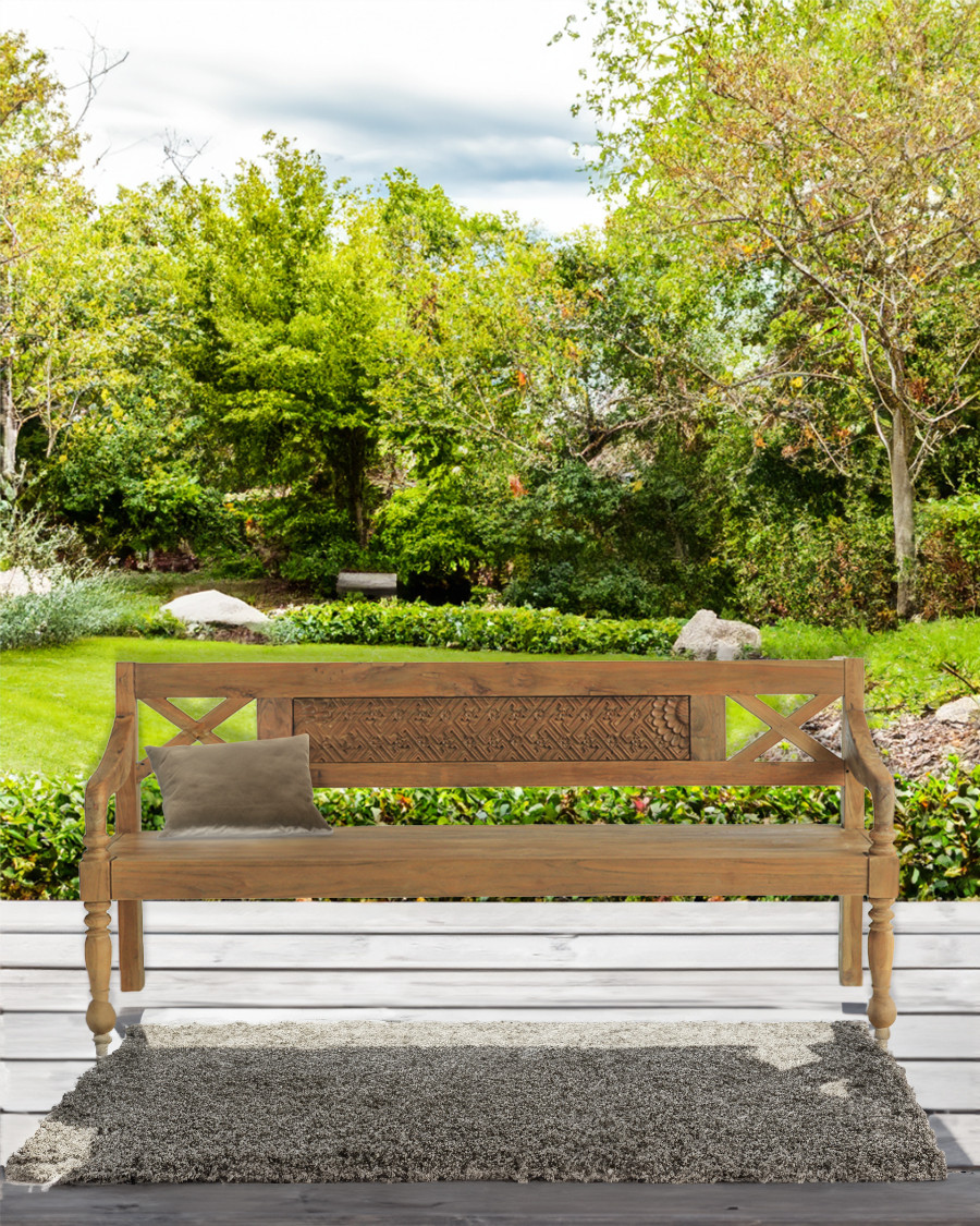 Yumi - Solid teak wood bench