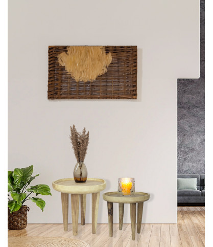 Léotheo - Set of 2 solid teak coffee tables