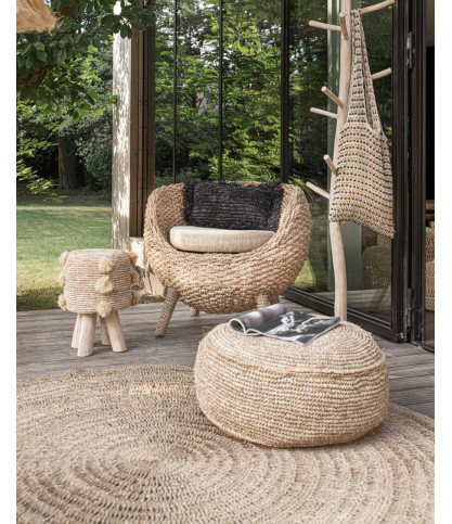 Rina - Pouf in rafia