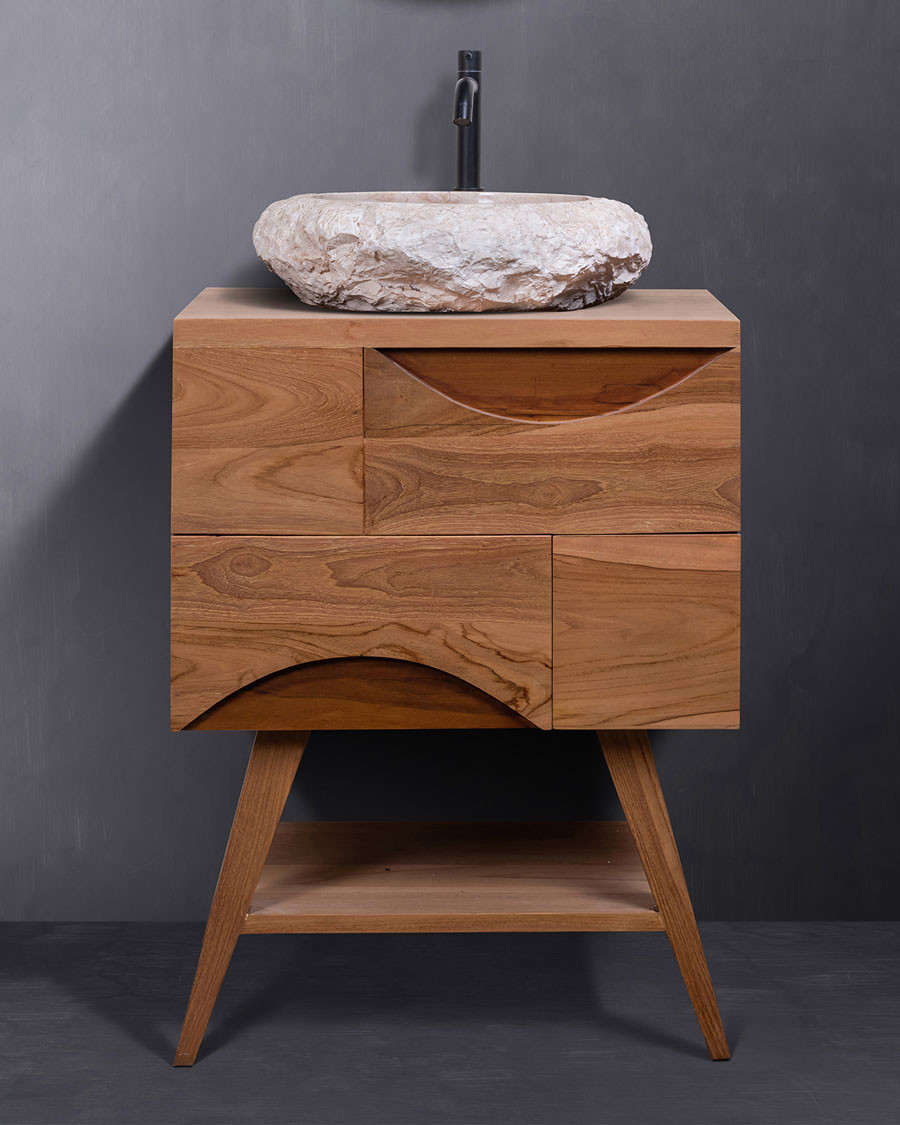 Balinea - Small bathroom cabinet in solid teak