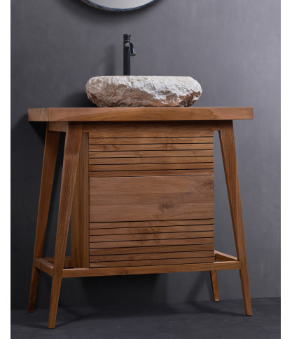 Rio - Small bathroom cabinet in solid teak