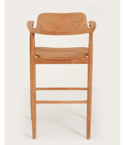 Singo - Silla de bar de teca maciza