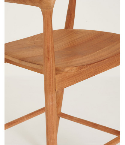 Singo - Silla de bar de teca maciza