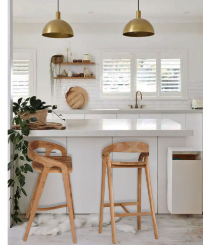 Carisma - Solid teak bar stool