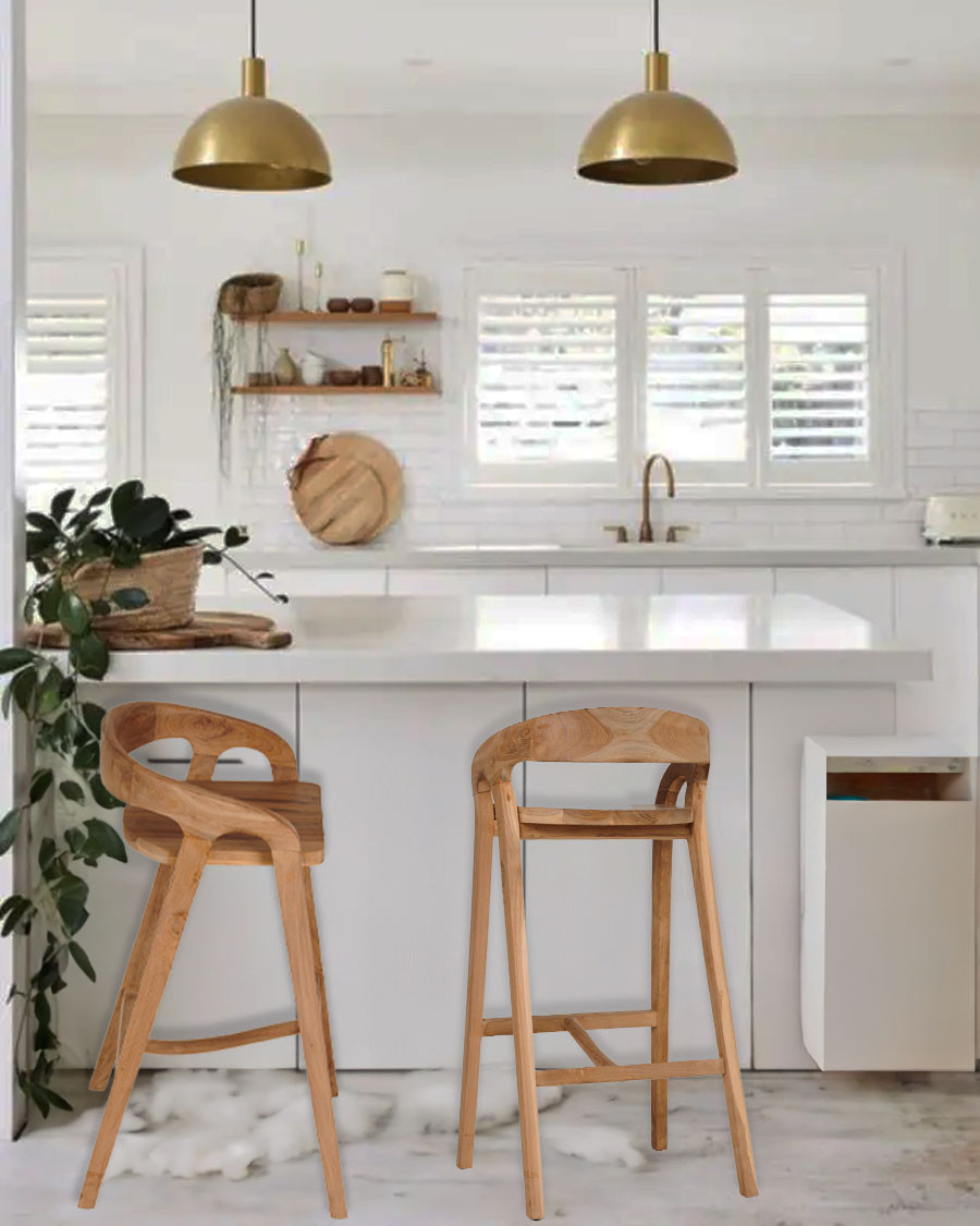 Carisma - Solid teak bar stool
