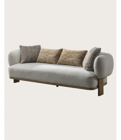 Vigo - Sofa aus Stoff und Massivholz