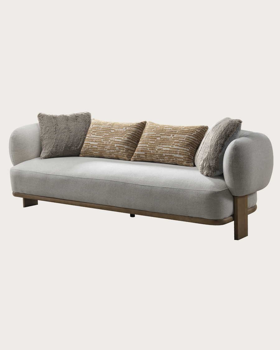 Vigo - Sofa aus Stoff und Massivholz