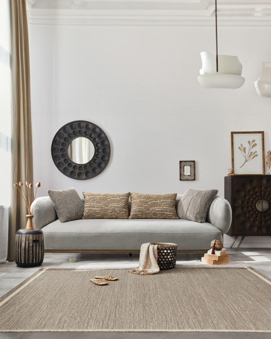 Canapé en tissu et bois massif - vigo | Uniqka Design