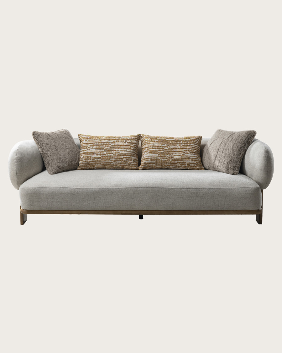 Vigo - Sofa aus Stoff und Massivholz