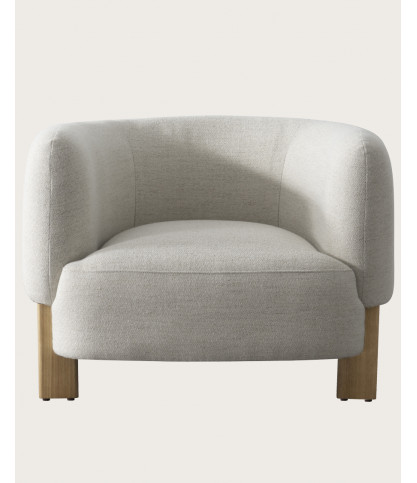 Vigo - Fauteuil van stof en massief hout