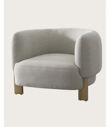Vigo - Fauteuil van stof en massief hout
