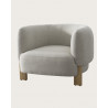 Vigo - Fauteuil en tissu et bois massif