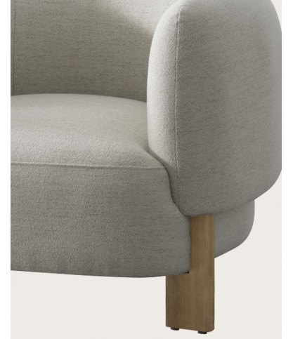 Vigo - Armchair in fabric and solid wood