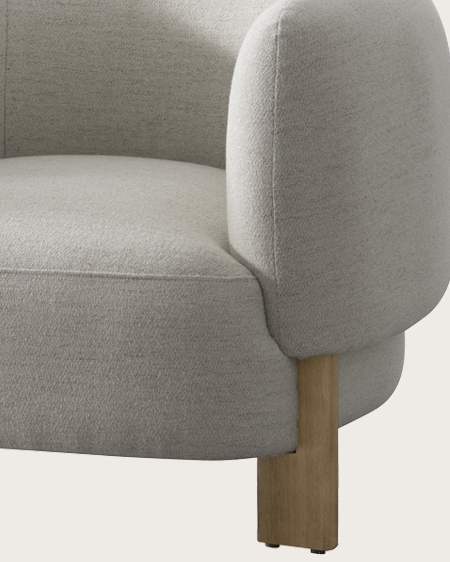 Vigo - Fauteuil van stof en massief hout