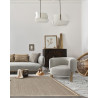 Vigo - Fauteuil en tissu et bois massif