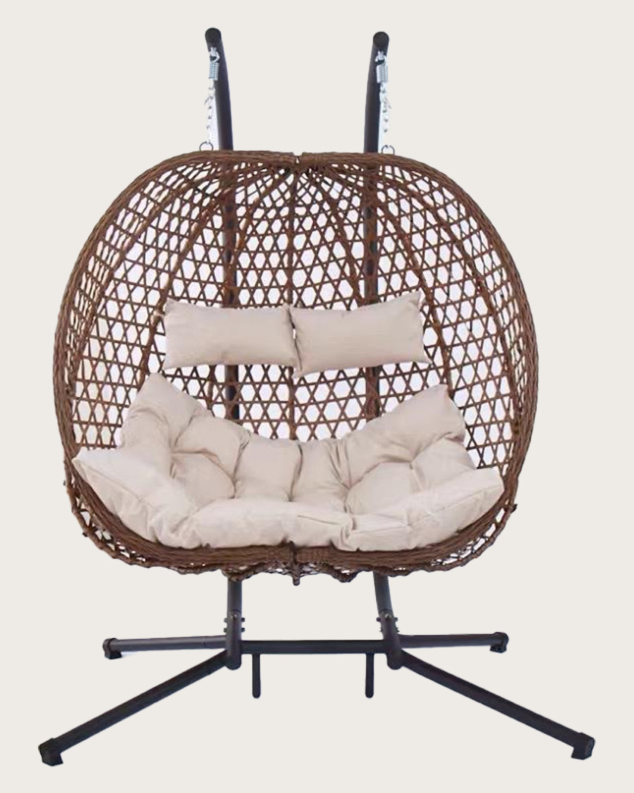 Swing double - Double hanging chair in poly rattan