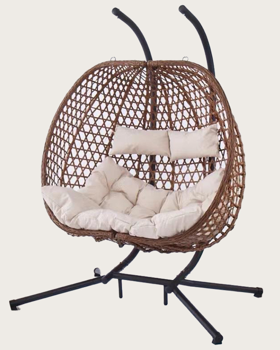Swing double - Double hanging chair in poly rattan