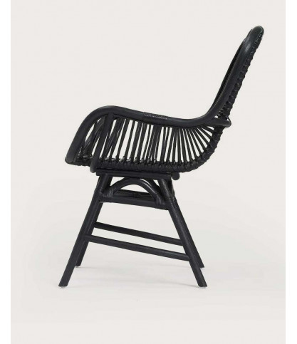 Sapporo - Black rattan chair