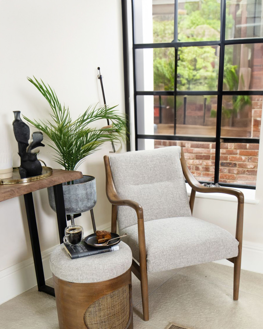 Ambre - Solid oak and linen...