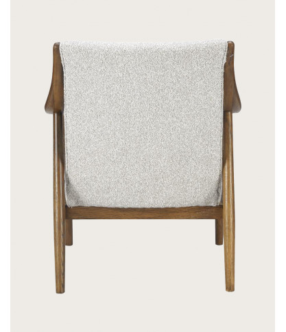 Amber - Armchair in solid oak and linen