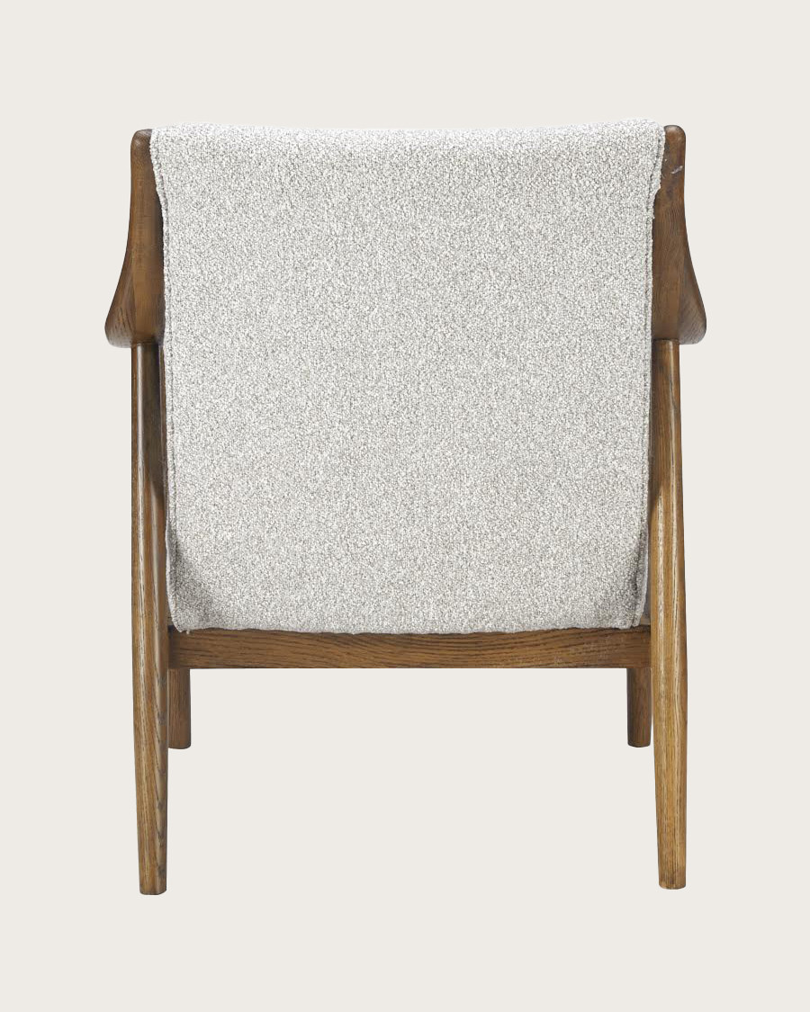 Ambre - Sessel aus massiver Eiche und Leinen