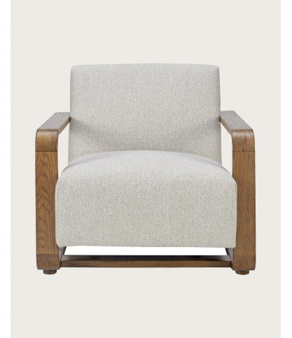 Rima - Sillón de roble macizo y lino