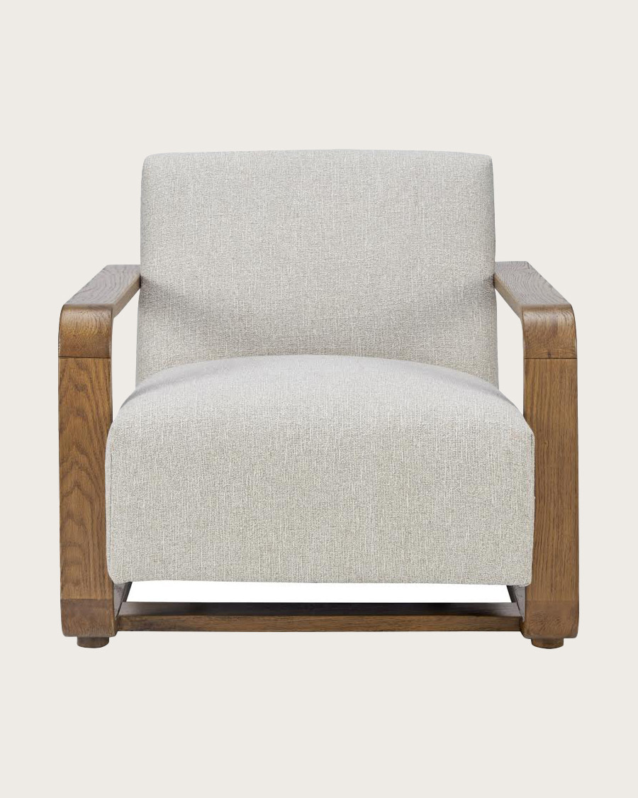 Rima - Sillón de roble macizo y lino