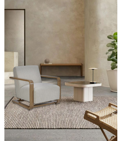 Rima - Sillón de roble macizo y lino