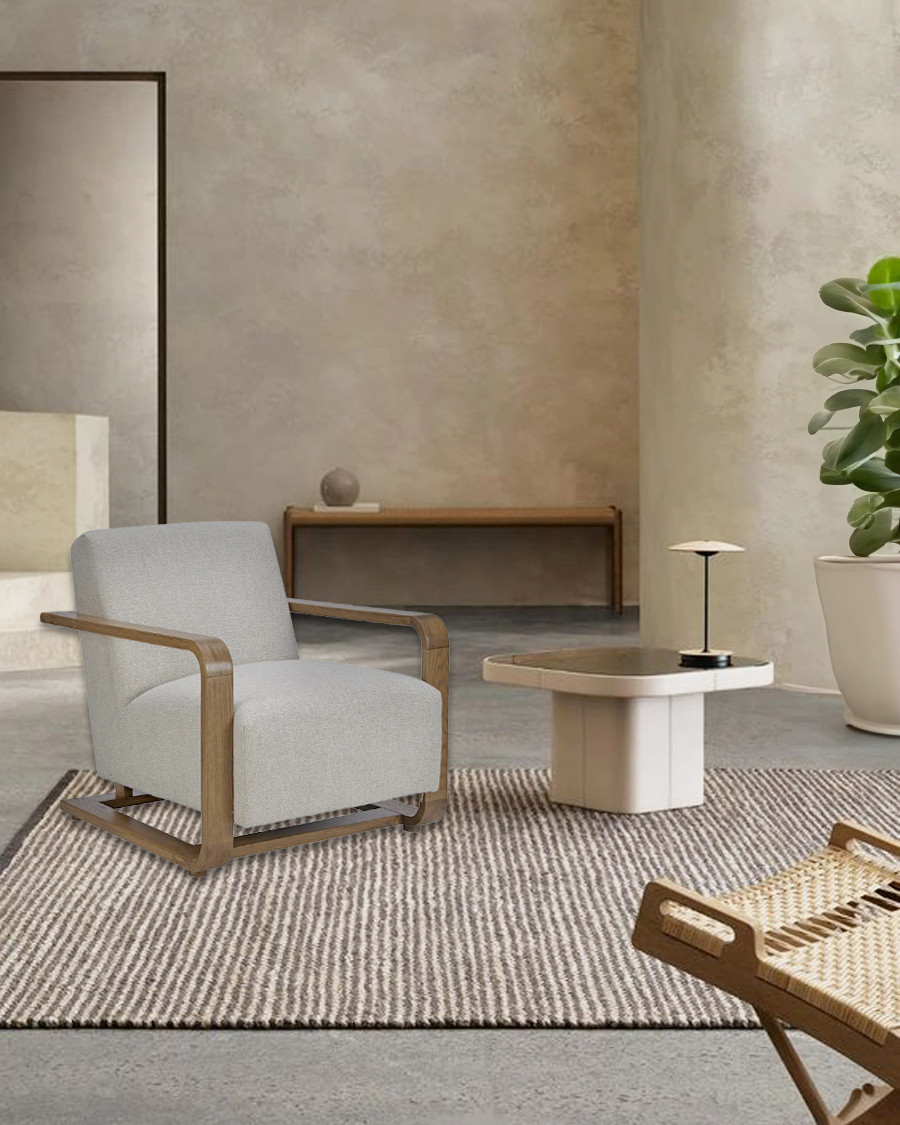 Rima - Solid oak and linen...