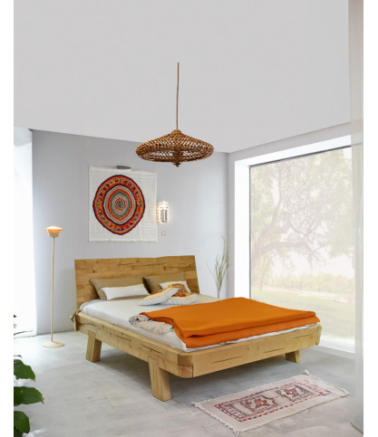 Nalia - Cama con vigas de abeto macizo