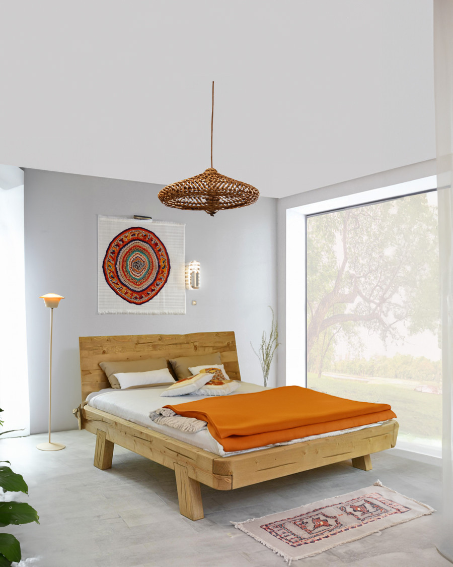 Nalia - Lit poutre en bois...