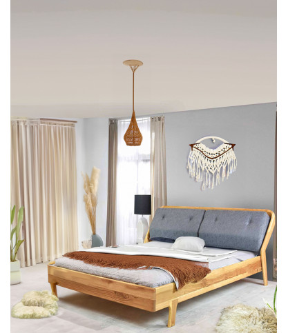 Vintage - Cama robusta de roble macizo de 160 cm