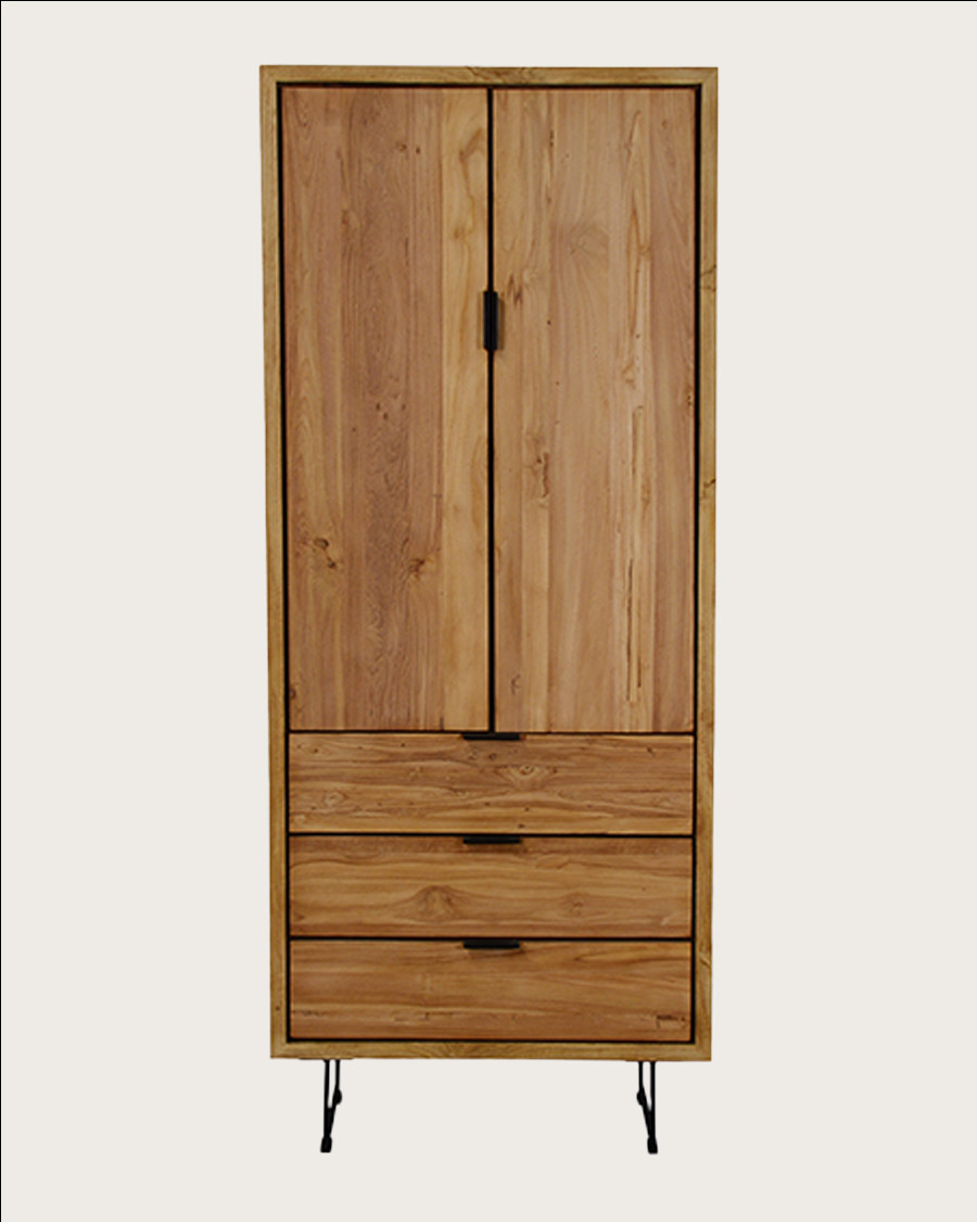 Lara - Wardrobe made from solid recycled teak wood