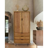 Lara- Armoire en bois massif de teck recyclé