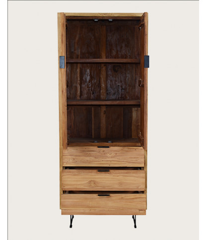 Lara - Wardrobe made from solid recycled teak wood