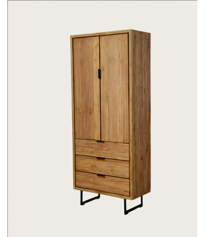 Lara - Armadio realizzato in legno massello di teak riciclato.