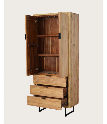 Lara - Armadio realizzato in legno massello di teak riciclato.