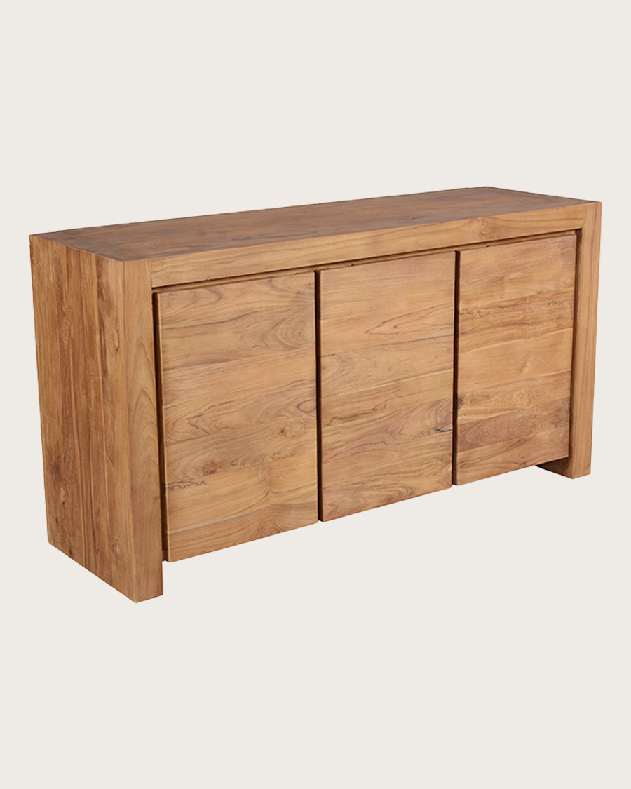 Kutaya - 3-deurs dressoir van massief teakhout