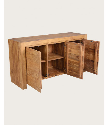 Kutaya - 3-deurs dressoir van massief teakhout