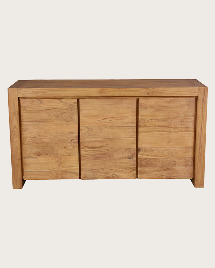 Kutaya - 3-deurs dressoir van massief teakhout