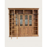 Annisa - Bibliothèque en bois massif de teck recyclé 250 cm